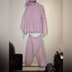 Nike Mens Sportswear Solo Swoosh NRG Full Sweatsuit Light Purple cv0552-530